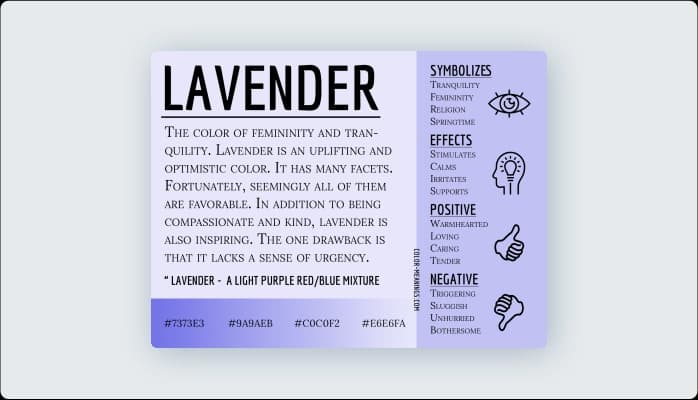 Image for Psychology of lavender color