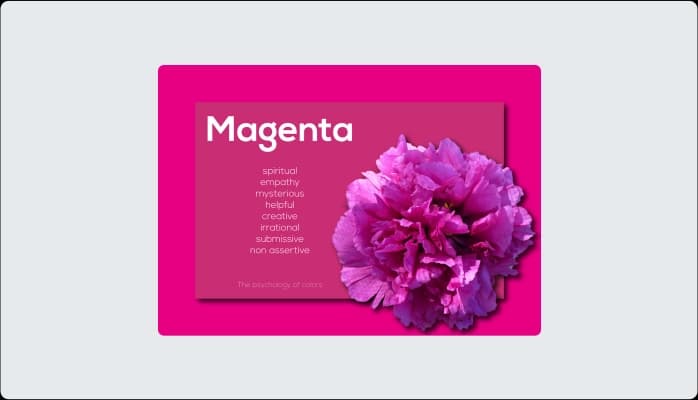 Image for Common Associations with Magenta Color