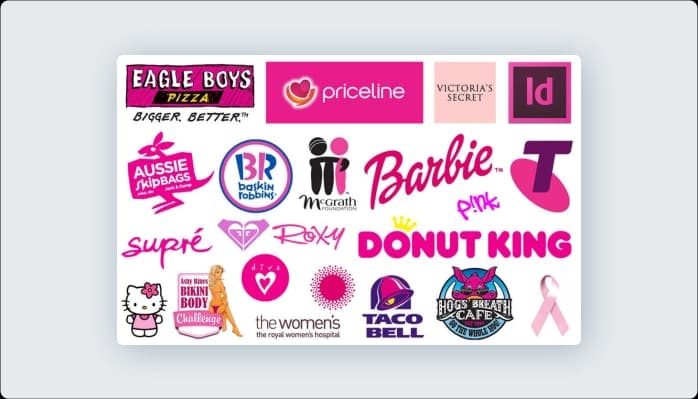 Image for Famous brands using pink color in design