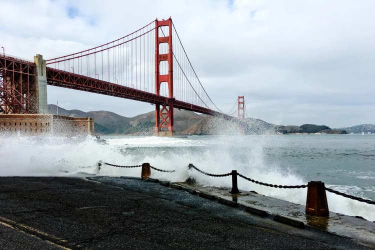 Golden Gate Bridge Waves