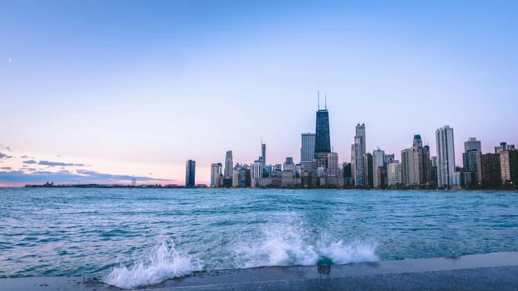 Chicago Skyline at Dusk