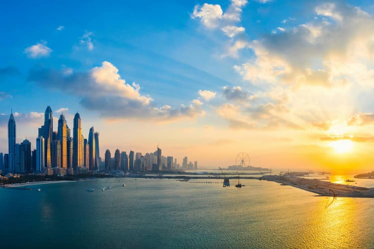 Dubai Skyline at Sunset