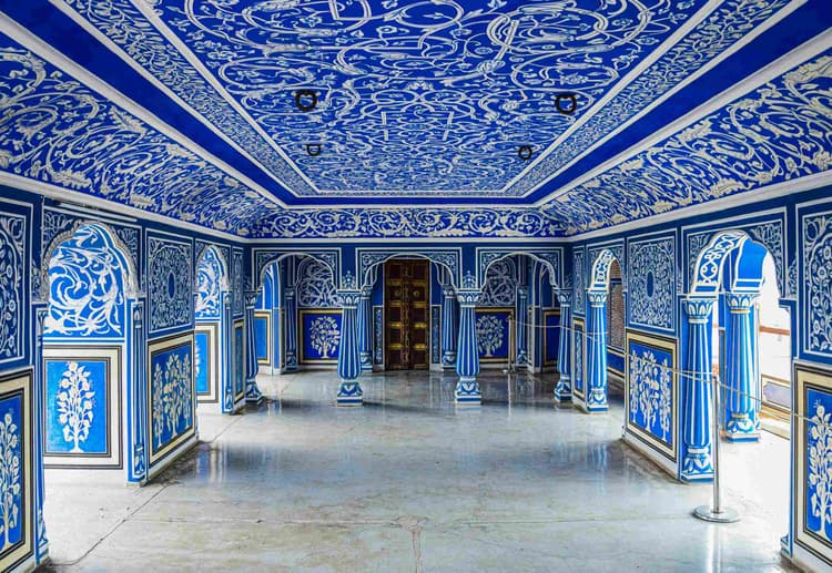 Ornate Blue Palace Room