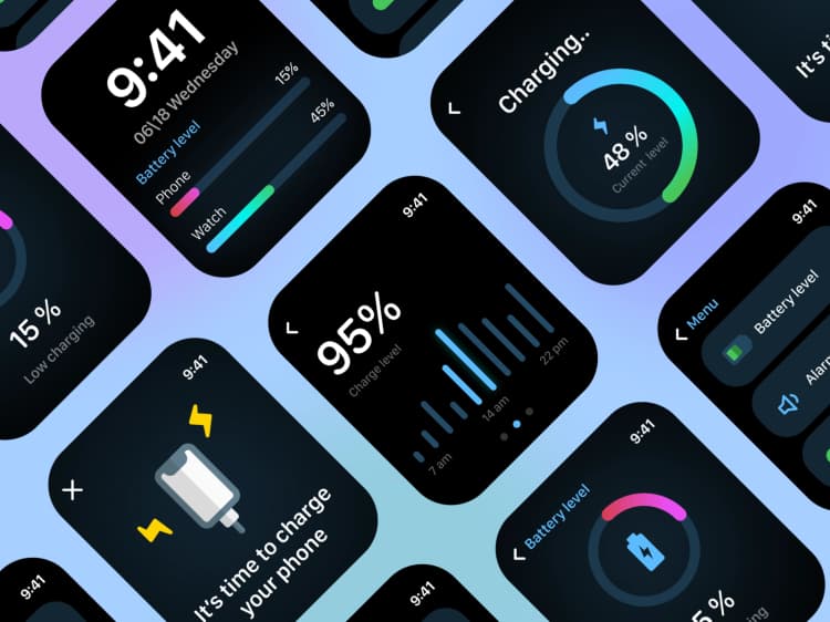 Fitness watch UI