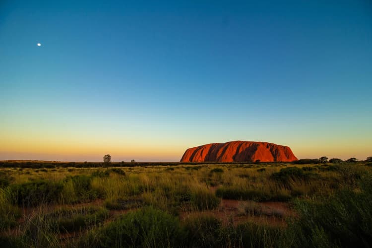 Uluru Sunset Moon Glow