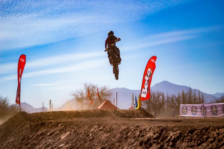 Motocross Jump in Desert