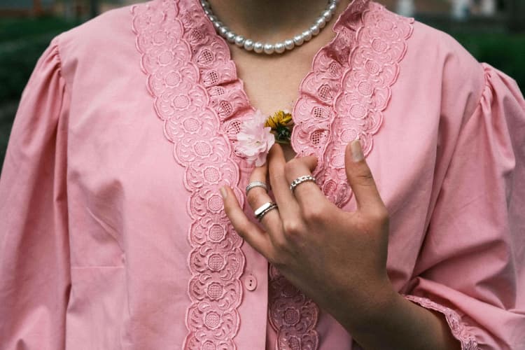 Elegant Pink Lace Outfit