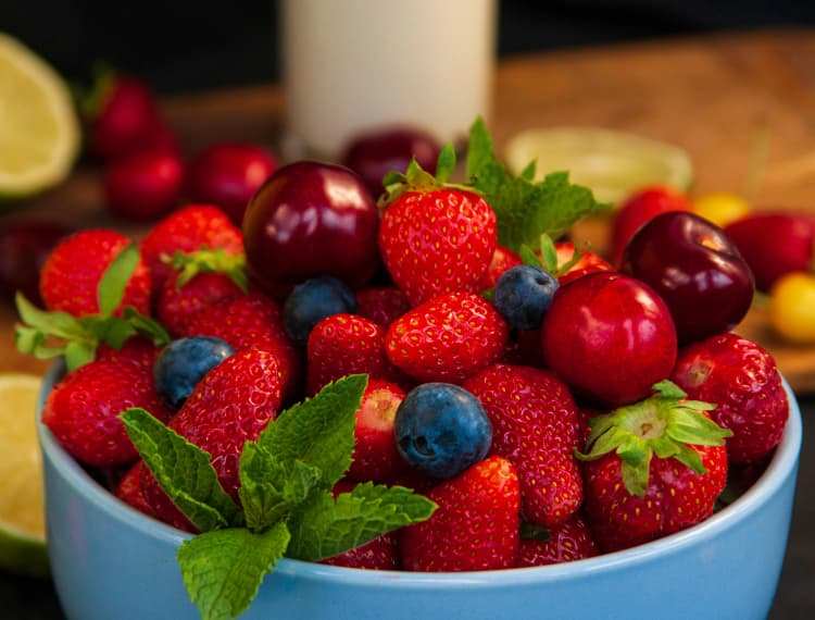 Fresh Berries in Bowl