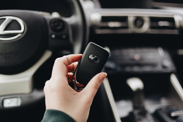 Lexus Key in Car