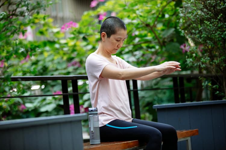 Meditative Pose in Garden