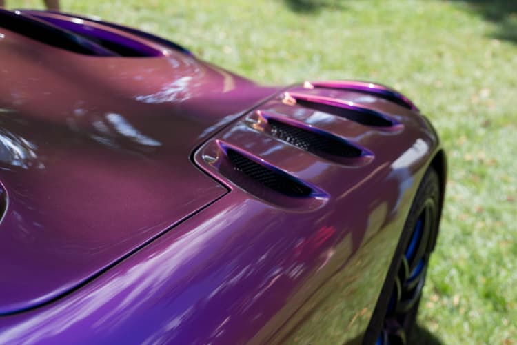 Purple Sports Car Detail