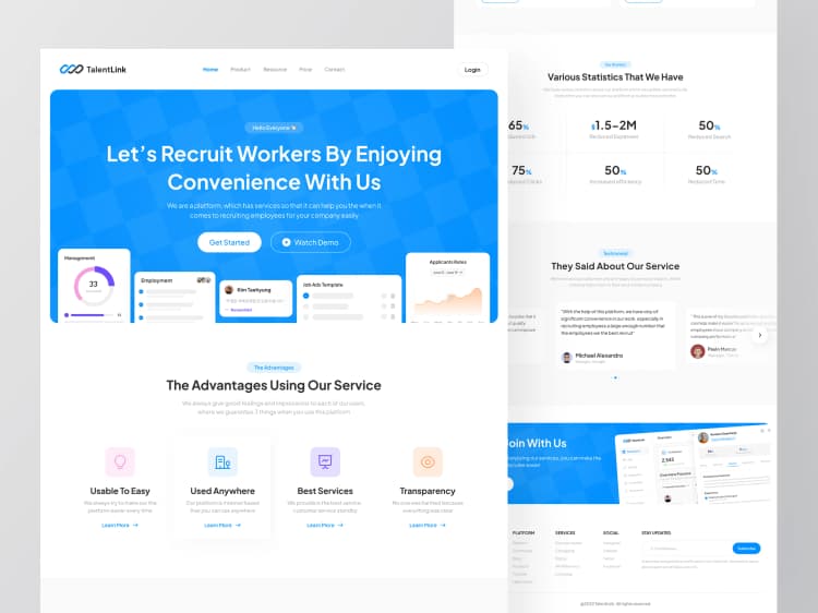 SaaS landing pages