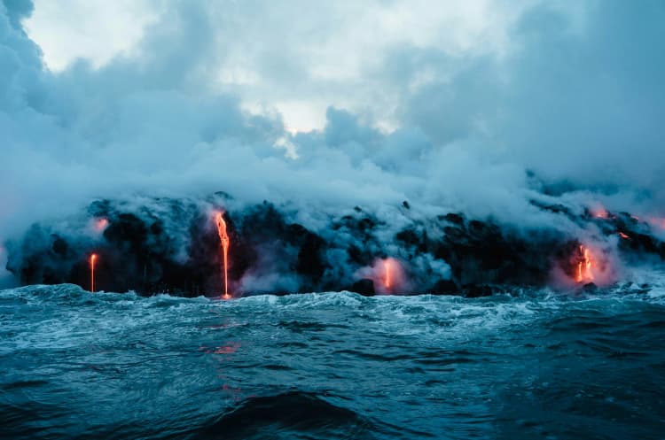 Volcanic Eruption at Sea