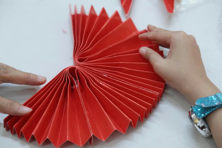 Red Paper Fan Craft