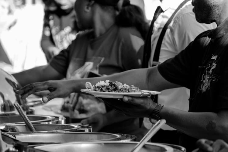 Serving Food at Event