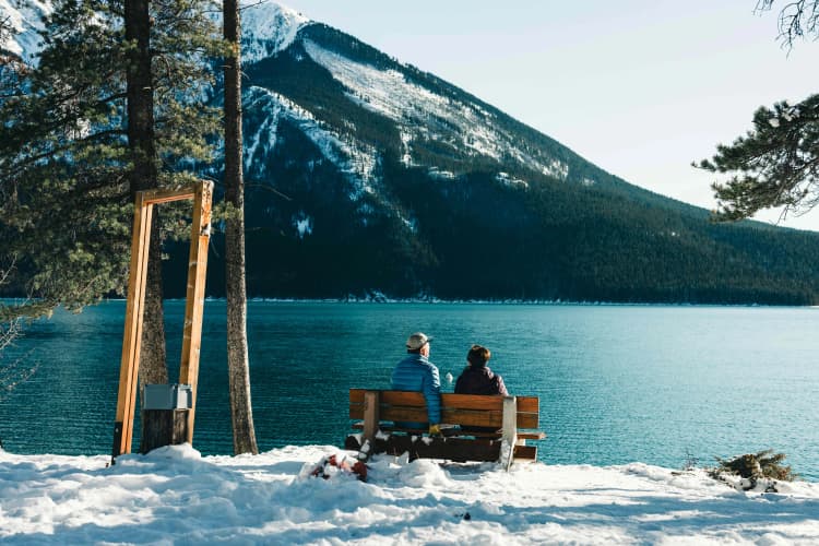 Tranquil Winter Lake View