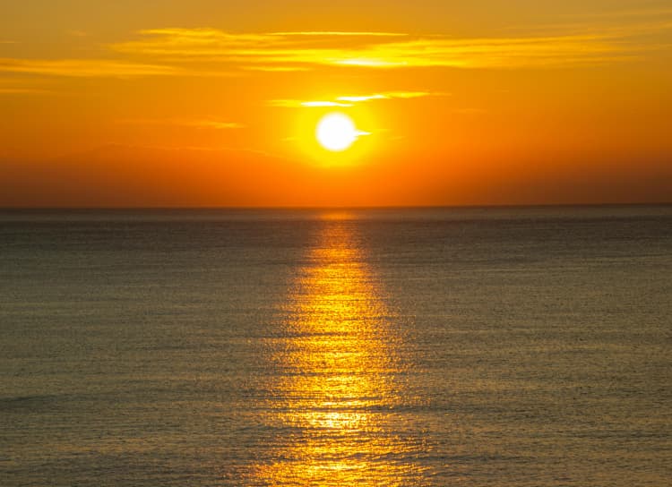 Golden Sunset Over Ocean