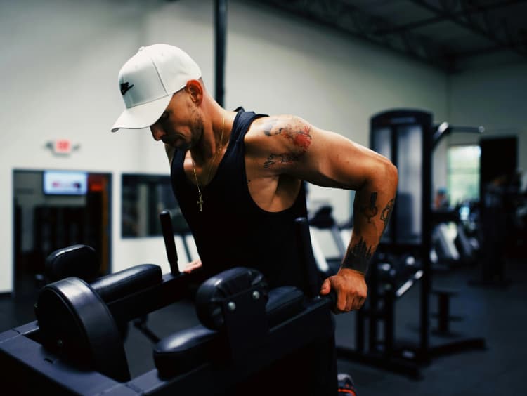 Focused Athlete at Gym