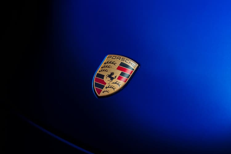 Porsche Logo on Blue