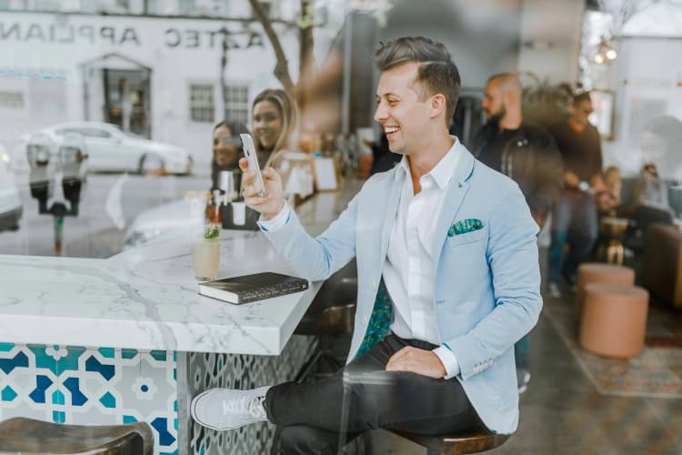 Stylish Man at Cafe