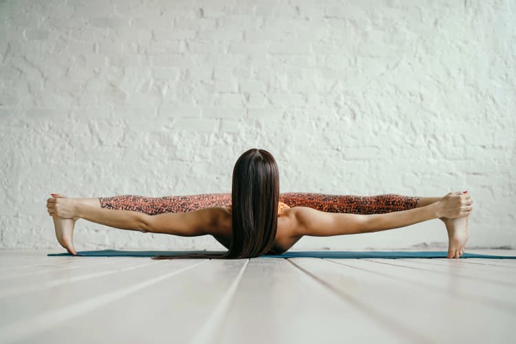 Yoga Stretch on Mat