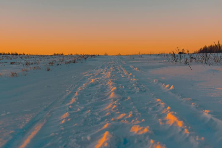 Snowy Sunset Trail