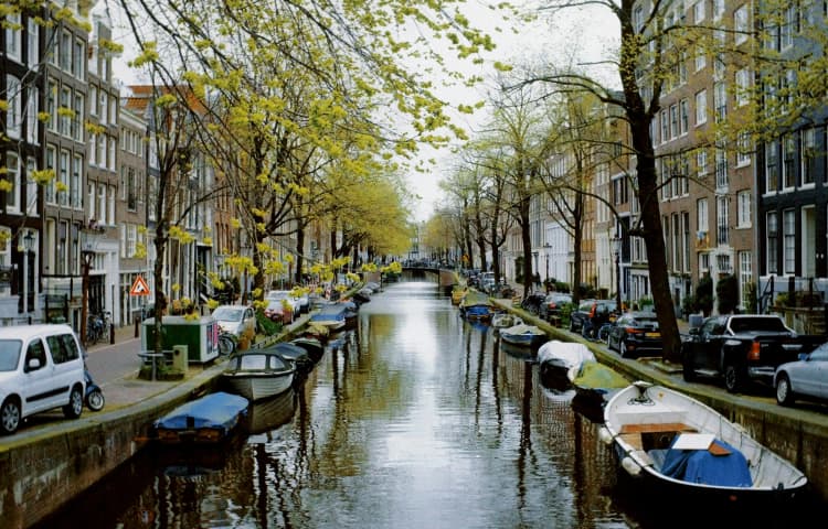 Amsterdam Canal in Spring